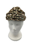 Vintage Field-schlick Hat Cap Art Nouveau Sequins Chantilly Lace Lining