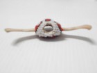 Vintage Old Zuni Pueblo Indian Beaded Cow Head Bolo Kerchief Slide Early   Nice