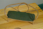 Antique Dollhouse  Bentwood Parlor Furniture W  Green  Upholstery