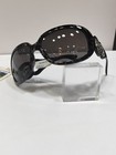 John Richmond Jr63601 Black Oval Sunglasses Cutout Logo Temples New