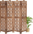 3 4 6 Panels Wooden Room Divider Privacy Wall Divider Folding Wood Screen Panel