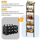 5-tier Freestanding Wine Racks   liquor Bottle Display Shelf With Fences  Wall    