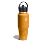 Hydro Flask Vacuum Insulated Wide Mouth Flex Straw Travel Bottle  32oz  Fossil