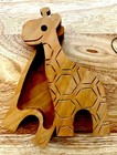 Mair Boomie Wooden Giraffe Trinket Box W Lid 7-1 8in Long Nwt New