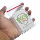 5 Pack - Heavy Duty Vertical Resealable Vinyl Id Badge Holders W Waterproof Zip