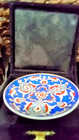 Decorative Plate Hand Made Kutahya Porselen In Covered Black Velvet Box