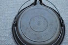 Wagner Mfg  No  8 Cast Iron Waffle Maker With Base  Pat  1910 Wood Handle