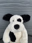 Jellycat Medium Original Bashful Black Cream Puppy Dog 12  Plush Stuffed Animal