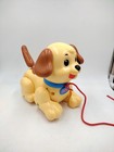 Dog Pull Along Walking Puppy 2005 Brown yellow cream  Fisher Price Vintage