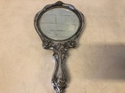 Antique Art Nouveau Silverplate Mirror With Floral   Woman Dec 