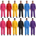 Mens Workerwear Wear Overalls Work Coveralls Button-up Boilersuit Warehouse Suit