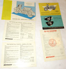 5 Vintage 1950s-60s Motorcycle scooter Brochures  Jawa 250 350  Bella 150 203   