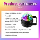 Paidun Mini Led Magic Party Disco Ball Light Rgb Club Lighting Sound Activated