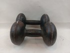 Rare  Vintage Weider Bunhead Dumbbells 25lb X 2 Total 50lbs Weights Fat Grip