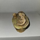 Vintage Siab Otter Family Trinket Box Resin Figurine 1995 E Vincent Signed