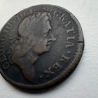 1723 Wood   s Hibernia Halfpenny George I Irish Copper Coin