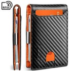 Genuine Leather Minimalist Bifold Wallets For Men Rfid Blocking Slim Mens Wallet