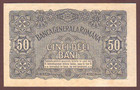 Romania   German Occupation  Wwi  50 Bani 1917    Unc