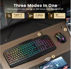 Gaming Keyboard And Mouse Wireless With Tri-mode  Rgb Keyboard For Wins  Pc