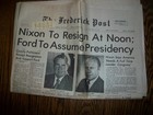 2- Vintage Newspapers August 9  1974  Nixon Resignation-frederick hagerstown md