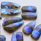 9 Pairs 229cts  Natural Labradorite Pair Gemstone Lot 32x11 17x10mm  19856