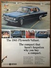 1965 Plymouth Barracuda Vintage Magazine Ad  1965 Plymouth Valiant