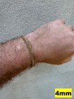 Miami Cuban Link Bracelet  14k Yellow  Gold Plated Stainless Steel 4-18mm