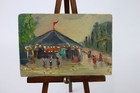 Real Artist Miniature Oil Painting 1 12 Jantzen Carousel Laguna Beach California