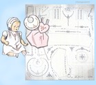 1950s Vintage Vogart Embroidery Transfer 143 Uncut Baby Layette Motifs W Cap