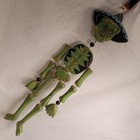 Mexican Folk Art Green Sugar Skull Day Of Dead Wall Decor Goth Horror Halloween 