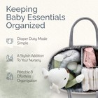 Diaper Caddy Organizer For Baby Nursery Basket With Handle Lid   Nursing Bag    