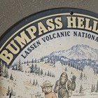 Vintage 1956 Bumpass Hell Trail 12  Porcelain Sign Smokey Bear Bigfoot Park