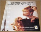 1989 Johnnie Walker Scotch Whisky Print Ad Vintage Advertisement Good Taste