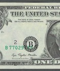 1977  1 Major Misaligned Overprint Error Crisp Xf  Federal Reserve Note 
