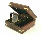 Antique Vintage Brass Monocular Marine Nautical Binocular With Wooden Box Gift