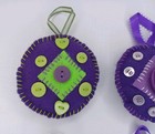 Handmade Felt Christmas Tree Ornament Lot Of 6 Ornaments