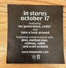 Limp Bizkit  chocolate Starfish  Promotional Sticker Interscope 2000