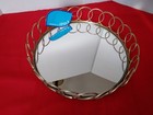 Mirror Vanity Tray Dresser Decorative Gold Metal Mirror Tray Perfume Tray