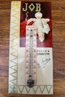 Antique Job Cigarette Paper Thermometer N Enamel Plate Abadie Rice The Cross