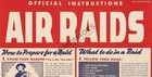Air Raids Vintage Washington State Civil Defense Poster 16x24