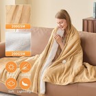 Electric Heated Blanket Queen Size 84  x90   Flannel   Sherpa Blanket