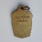Vintage Ymca Gold Tone Pendant Basketball All-star Y m c a 