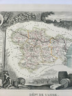 Circa 1852 Levasseur Map Of  Department De L aude  France  Hand Colored