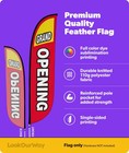 Feather Flag Banner  12 Feet Tall Advertising Sign Swooper Flag Only  No Pole   