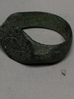 Original Ancient Roman Bronze Ring With Beautiful Design Size 9 With Coa