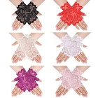 6 Pairs Women s Short Lace Gloves  Fingerless Wedding Gloves Elegant Floral