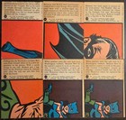 Lot Of 17 Vintage 1966 Topps Batman Red Bat Puzzle A Cards Creases Vg Condition