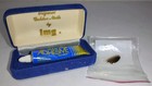 Vtg Img 14k Yellow Gold Golden Press On Pinky Finger Nail W Pink Butterfly