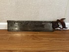 Antique Henry Disston   Son Miter Saw With Cast Iron Miter Box