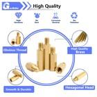 M3 Brass Male-female Hex Standoff Screw Spacer Pillar Hex Support For Pcb Pc